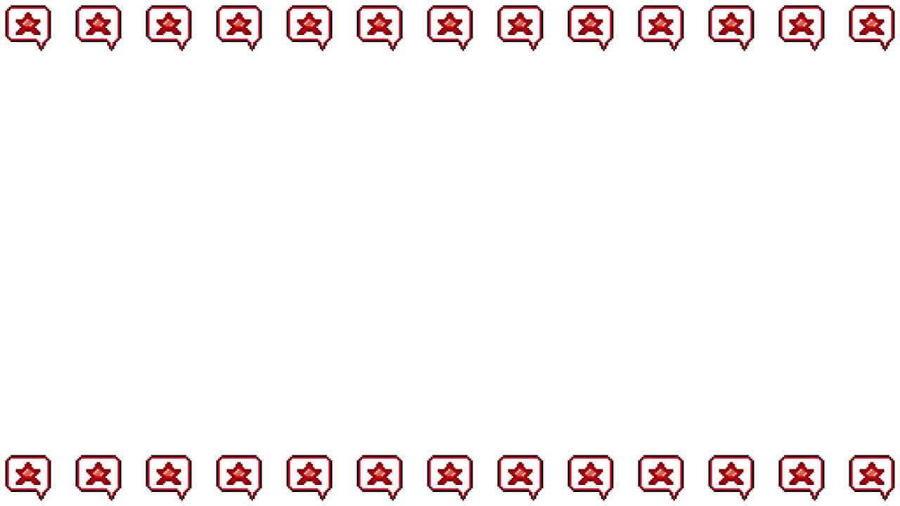 Pixel Art Speech bubble icon Star Frame Animated Overlay 1080p Transparent 30 fps (4).mov