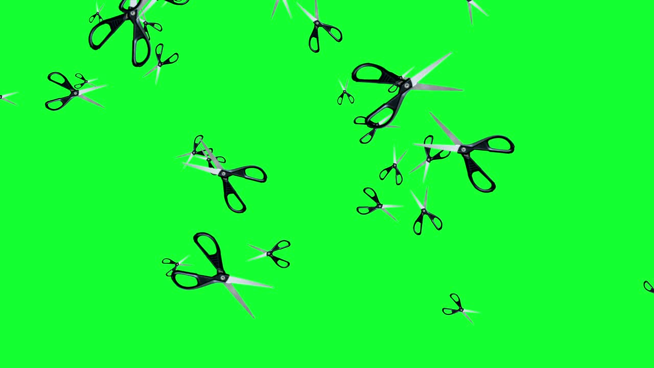애니메이션 시저 요소 그룹, 녹색 화면 크로마 키의 무결 루프