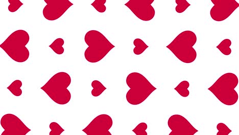 red hearts pattern