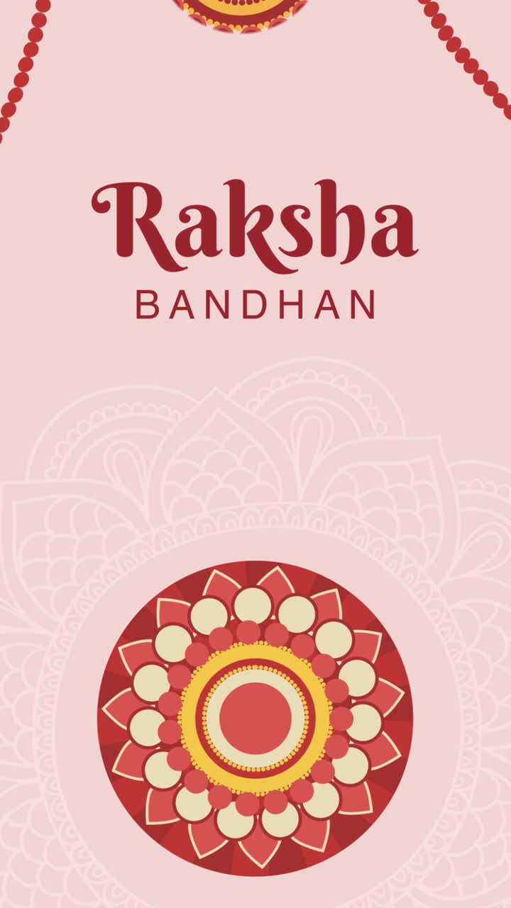 Grafica animata di sfondo piatto per la celebrazione del festival Raksha Bandhan