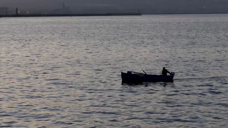 fisherman looking for a spot to fish in the water