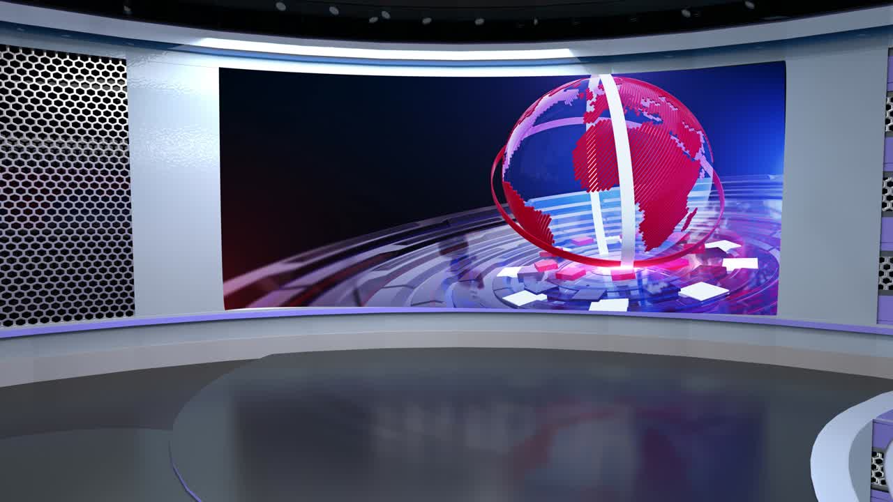 bucle de fondo de estudio de noticias virtual