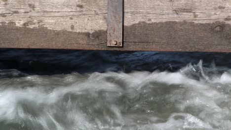 Close-up-of-irrigation-ditch-in-California,-USA