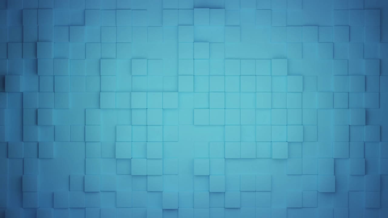 animación de una pared de azulejos en movimiento sobre un fondo azul
