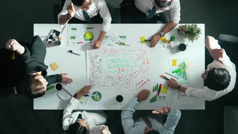 Top-view-of-team-work-together-to-brainstorm-environmental-idea.-Alimentation.