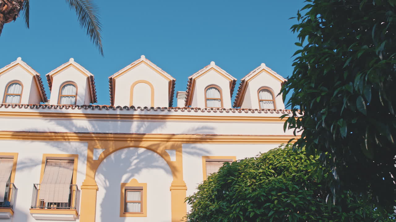 4K Marbella traditional Spanish style building in old town, Andalusia