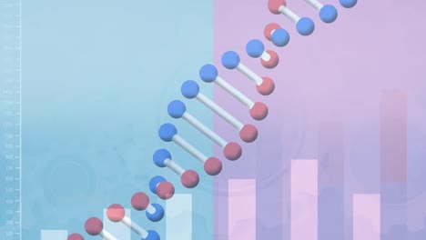 Animación-De-La-Cadena-De-ADN-Durante-El-Procesamiento-De-Datos.