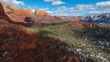 Sunny-Day-In-Late-Winter-In-Sedona,-Arizona,-USA