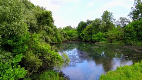 Stunning-aerial-4K-drone-footage-of-Ormož-natural-reserve,-a-haven-of-biodiversity