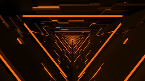 túnel abstracto con bucle naranja