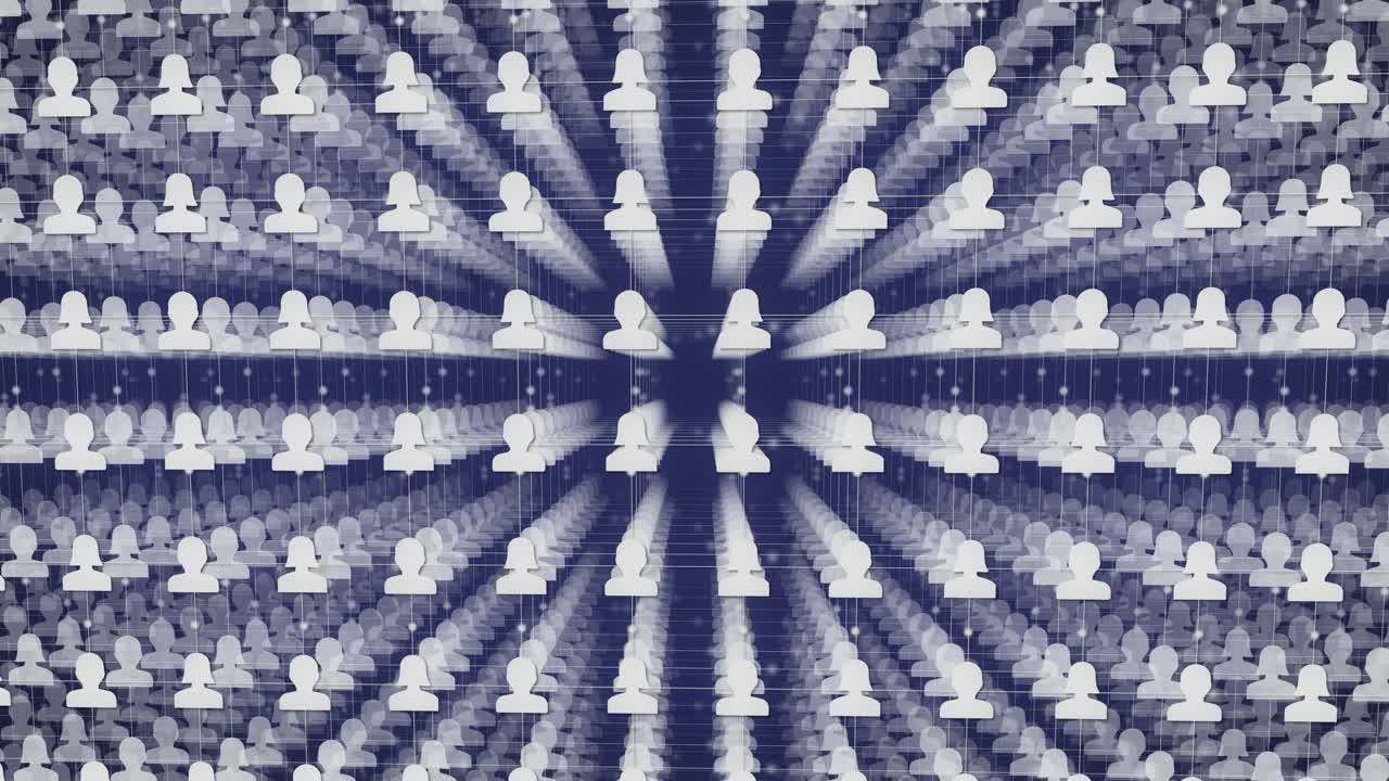 animación de las conexiones de las redes sociales