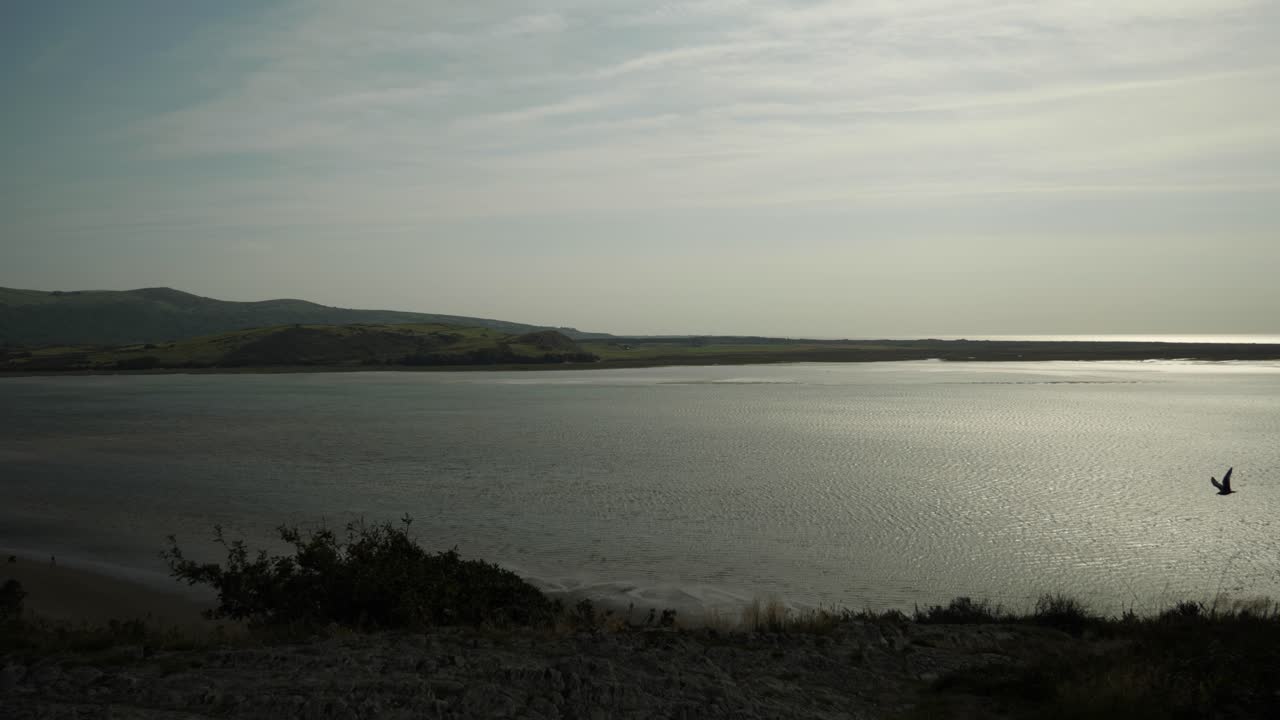 View Of River Afon Dwyryd From Portmeirion Village With Hills In Background