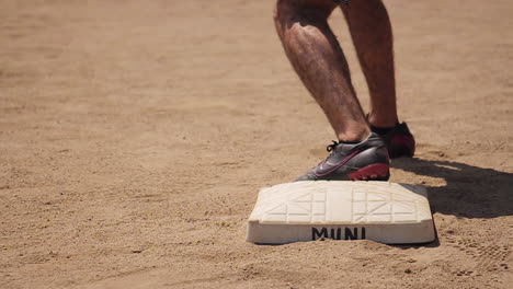 baseball player at base