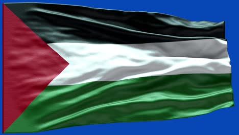 4k highly detailed flag of palestine - palestine flag high detail - national flag palestine wave pattern loopable elements