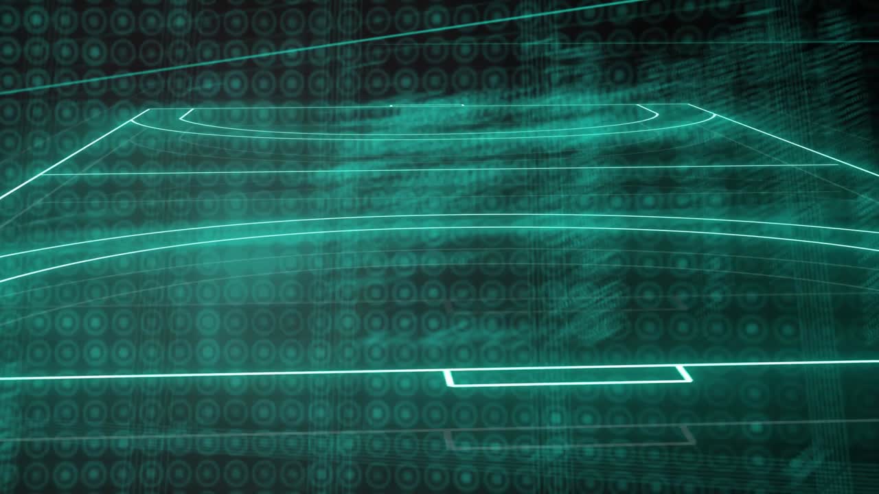 At start abstract holographic grid sweeping panels, expanding outlines and rising code showing flow