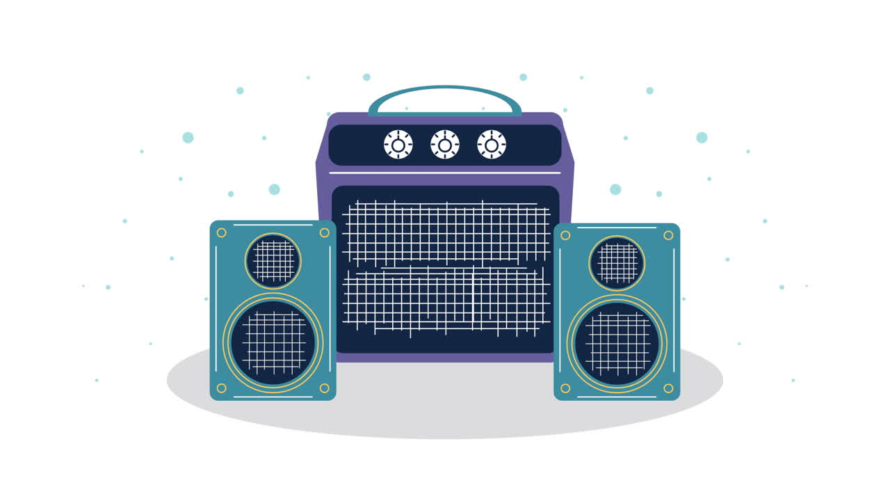 빈티지 음악 증폭기 및 스피커