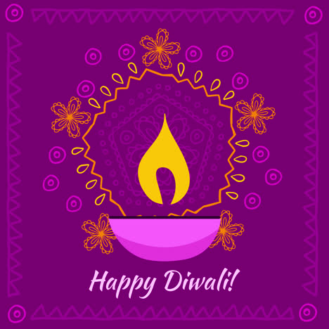 tarjeta de felicitación de diwali