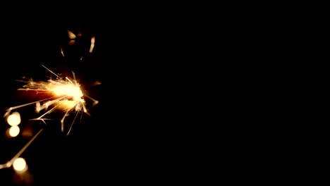 4k - motion of fire on an ignition cord