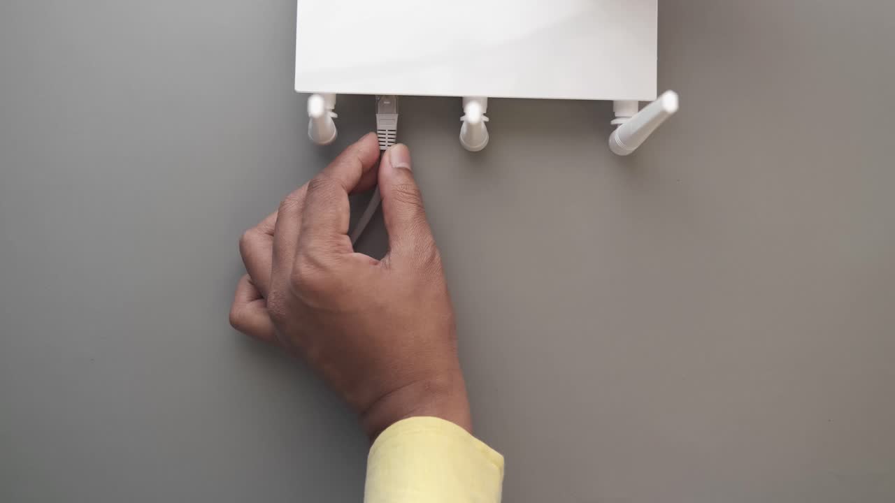 conexión del cable ethernet al enrutador