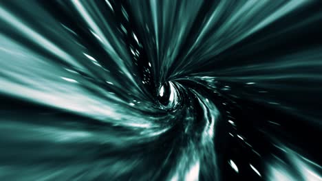 abstract light green blue hyperspace warp tunnel through time and space animation. 4k 3d loop sci-fi interstellar travel through wormhole in hyperspace vortex tunnel. abstract teleportation velocity