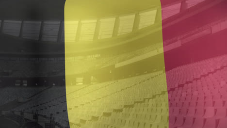 Animation-of-belgium-waving-flag-over-sport-stadium