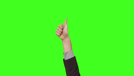 businessman showing thumbs up