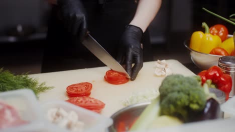 chef preparing fresh vegetables