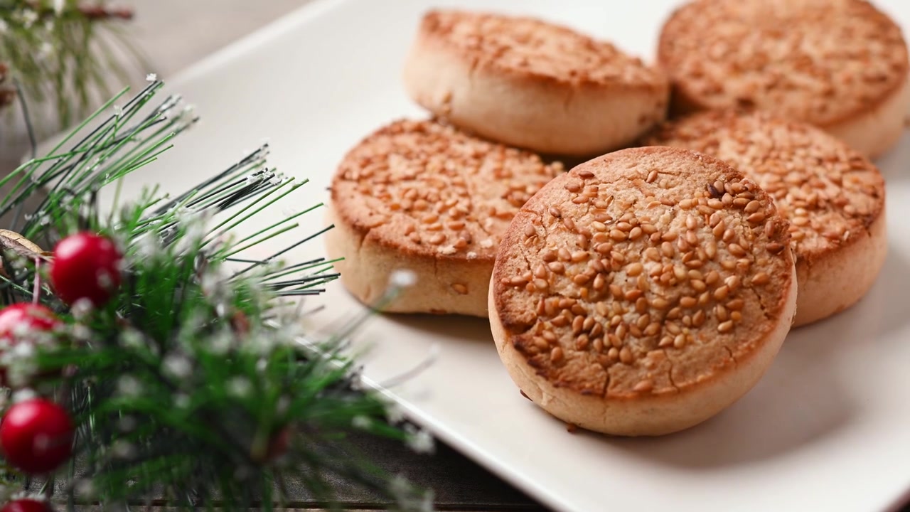 Mantecados tradizionali spagnoli, dessert o biscotti di pasta frolla natalizi