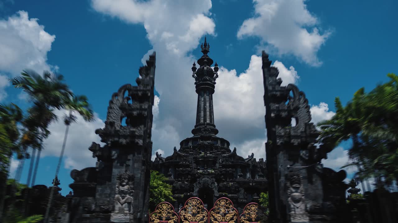 Hyperlapse af Bajra Sandhi-monumentet på Bali, Indonesien