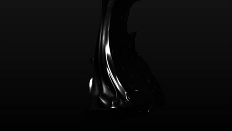 abstract black liquid forms