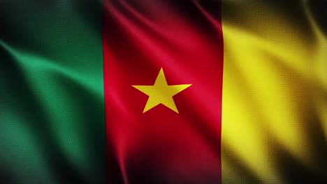 Flag-of-Cameroon-Waving-Background