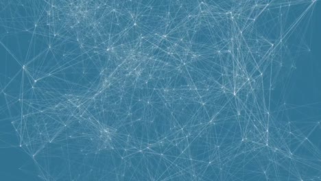 animación de la red de conexiones sobre fondo azul