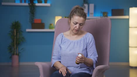 la mujer con el efecto placebo.