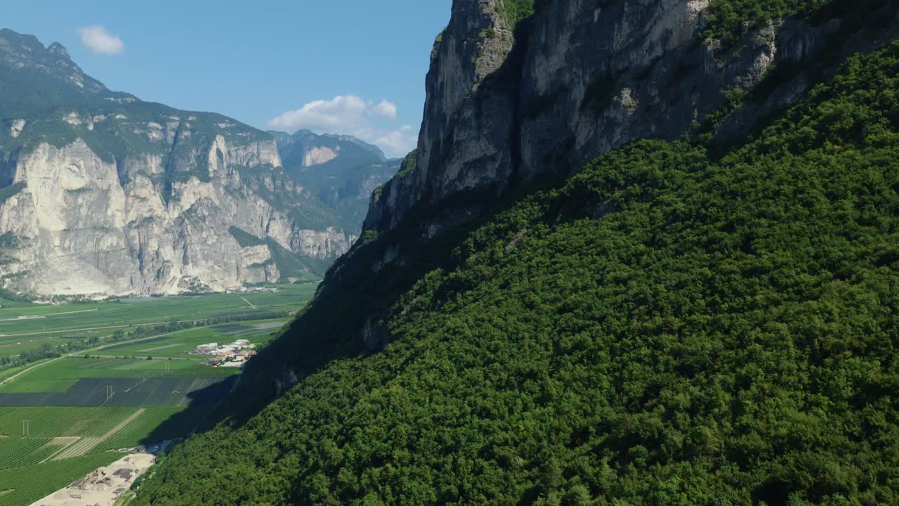 Riding A Cable Car At Monte di Mezzocorona In Trentino, Italy. POV Shot