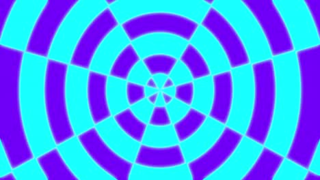Animation-of-purple-and-blue-neon-pattern-moving-in-hypnotic-motion-on-seamless-loop