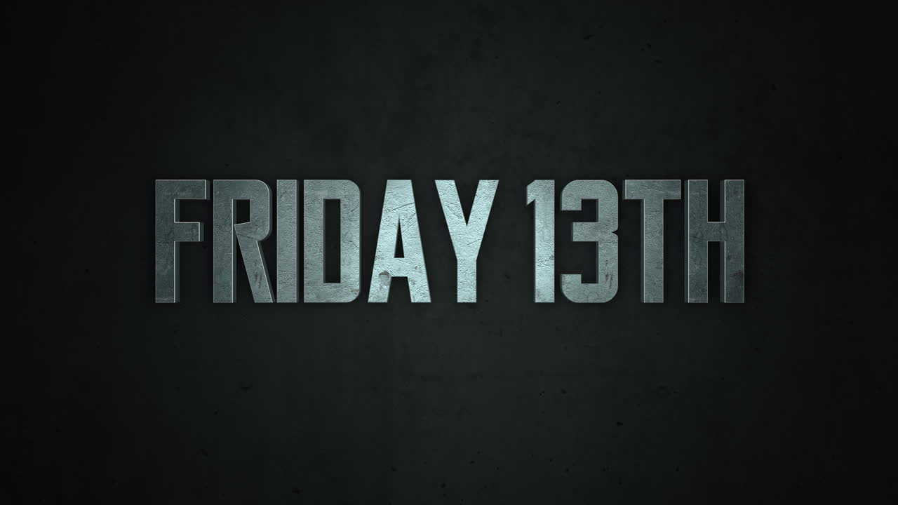 viernes 13 en la pared de horror grunge en el subterráneo