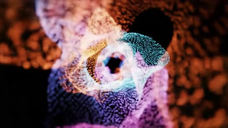 exploring a vibrant abstract world: a journey through dynamic colors and intricate shapes in a hypnotic visual composition