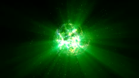 atom particle color energy ball 4k