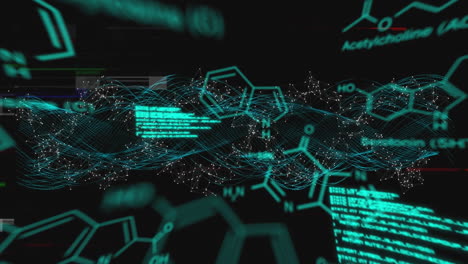 animation of dna strand spinning and data processing