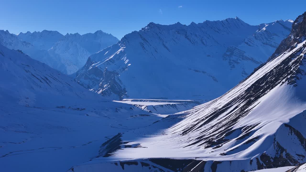 Snowy Mountain Valley Scenery