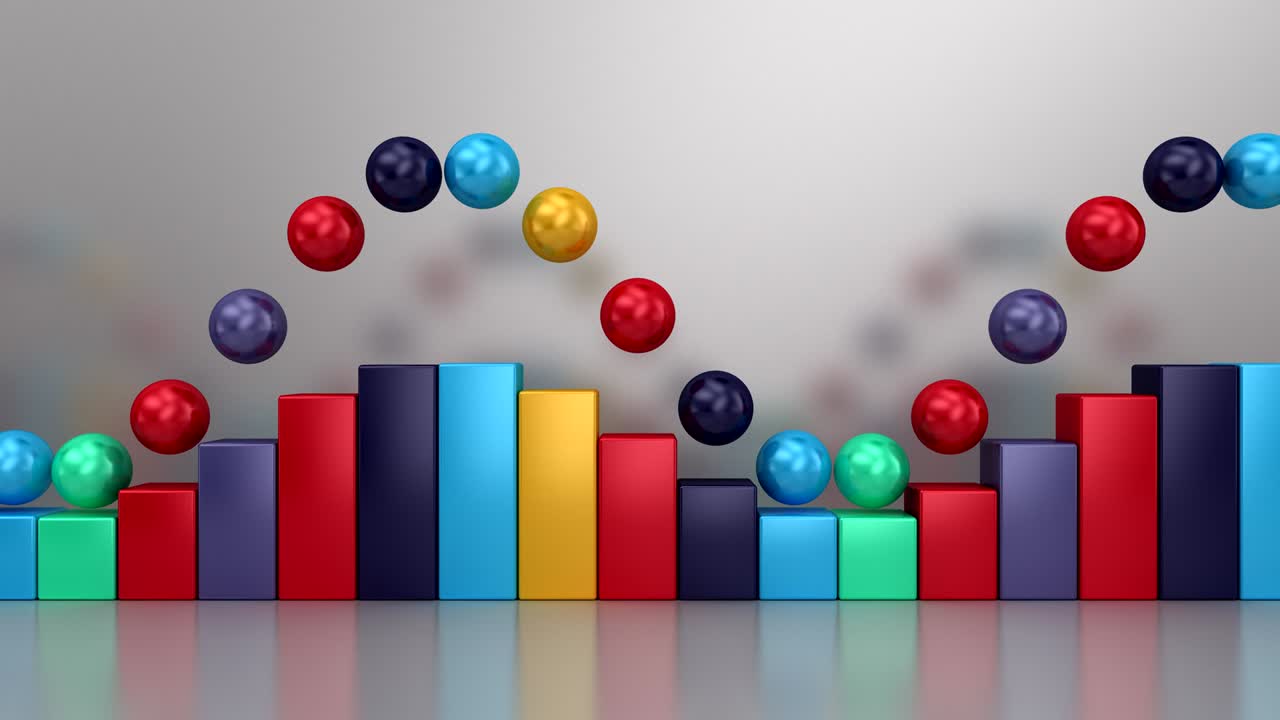 las esferas forman una onda