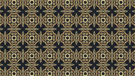 gold ornamental ethnic background. abstract floral loop kaleidoscope animation