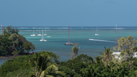 Timelapse-De-Yates-De-Vela-En-La-Costa-De-Mauricio