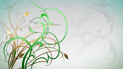 animación del texto de estilo sobre los iconos de flores en fondo rosa