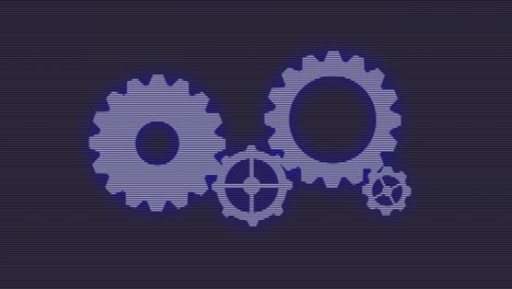 simple, cybernetic gear animation
