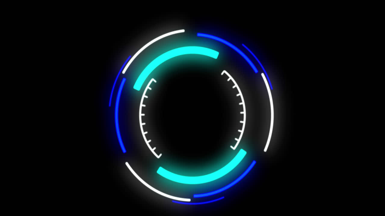 animación de la exploración del alcance sobre un fondo negro