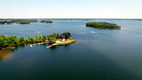 Paseos-En-Bote-En-El-Lago-Murray-Sc,-Lago-Murray-Carolina-Del-Sur