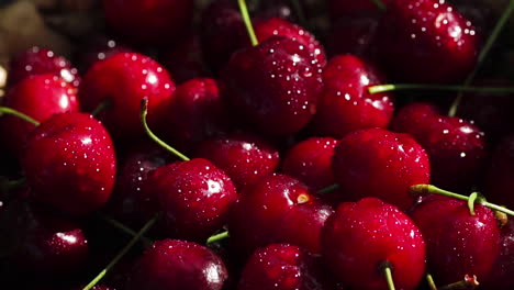 red cherries rotate in basket