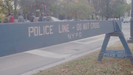 Police barricade in Brooklyn New York