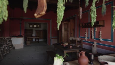 reconstruction of an ancient roman kitchen and dining room
